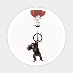 Unicycle monkey and balloons 01 Magnet